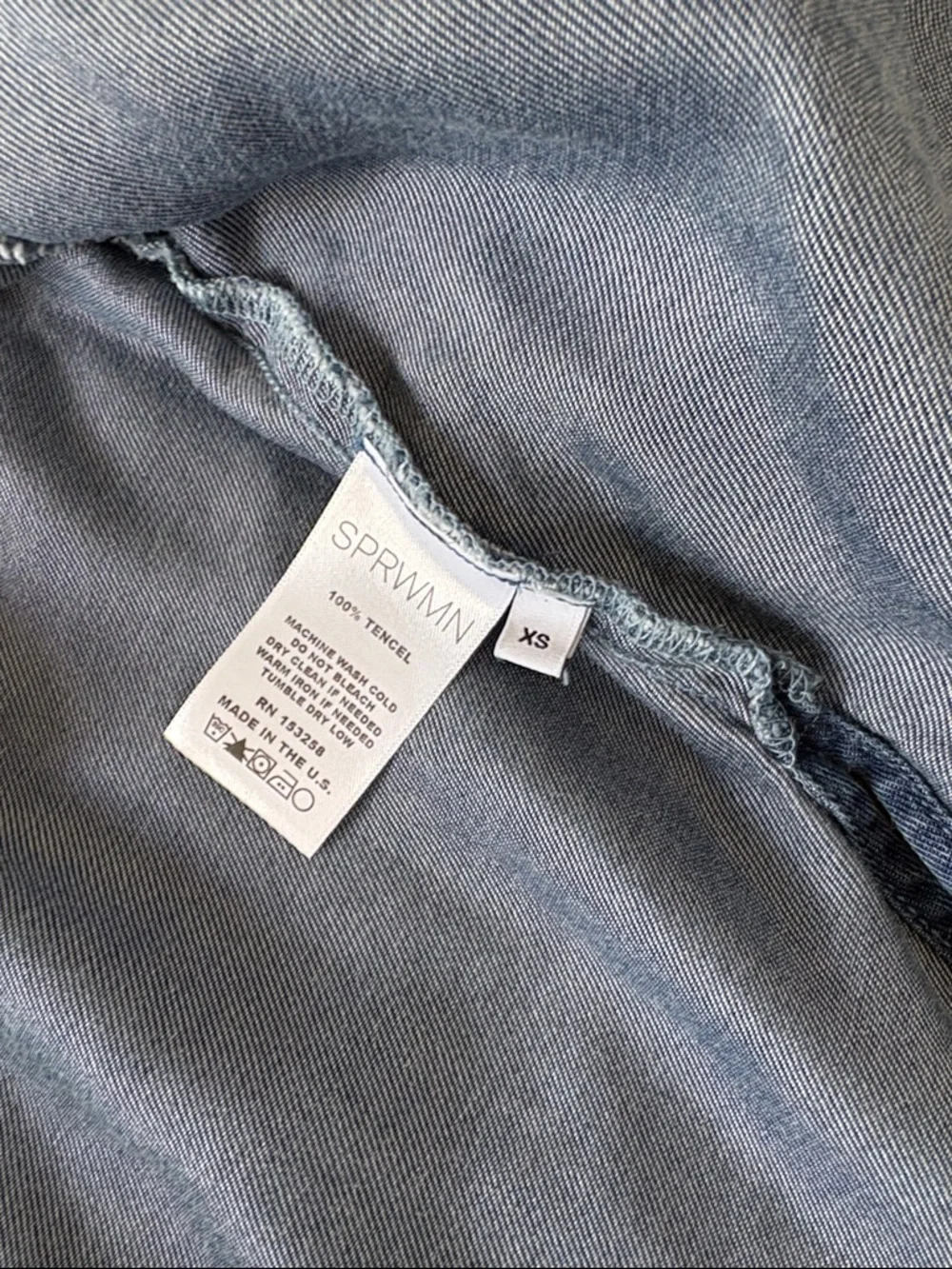 SPRWMN Dark Denim Button-Up Shirt - Picture 3 of 3
